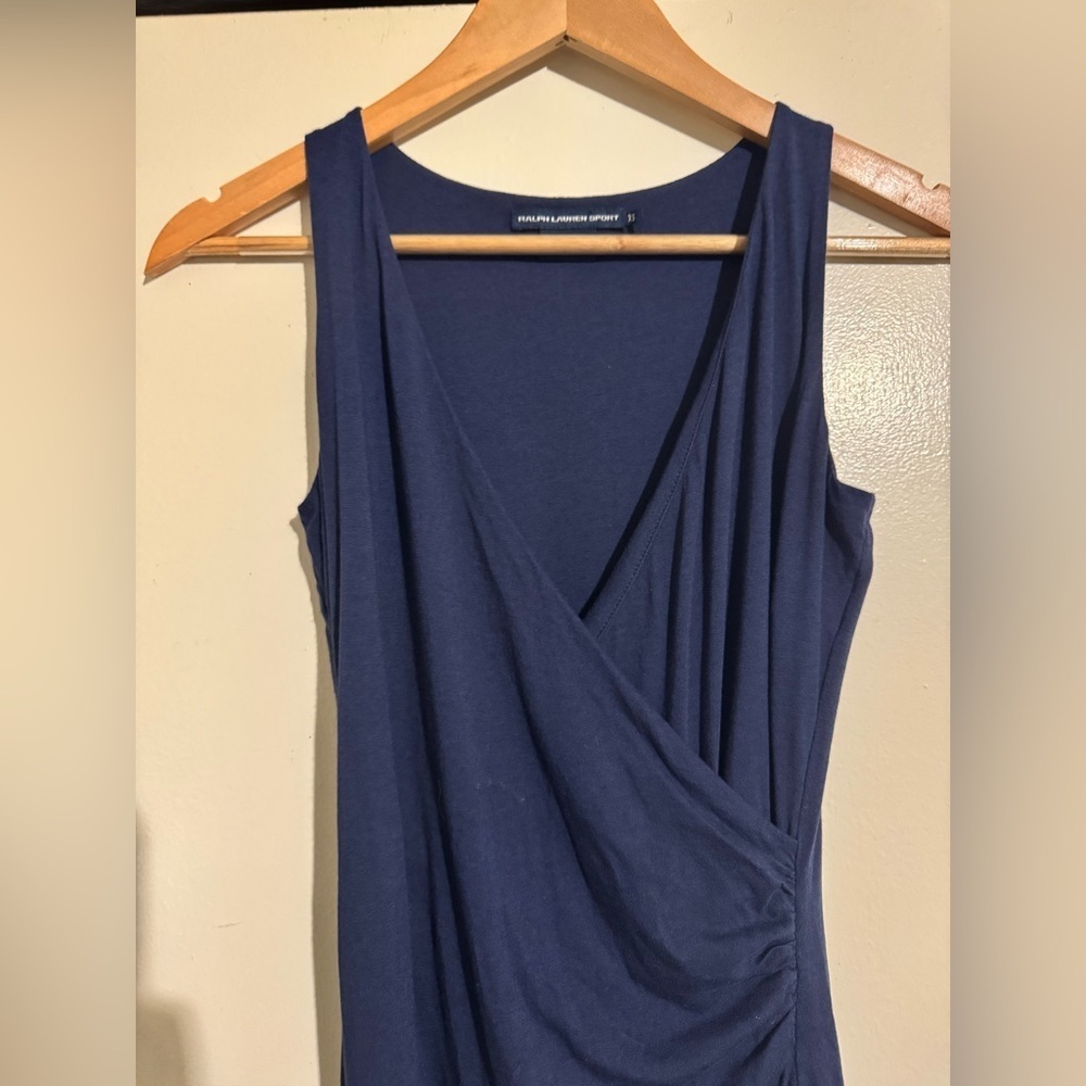Ralph Lauren Sport Navy Blue Sleeveless Wrap Dress XS - Picture 4 of 5